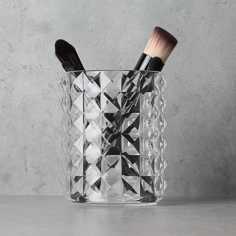 VETTA Стакан для кистей и косметики CRYSTAL, полистирол, 8x8x11 см, арт.№ 463-324