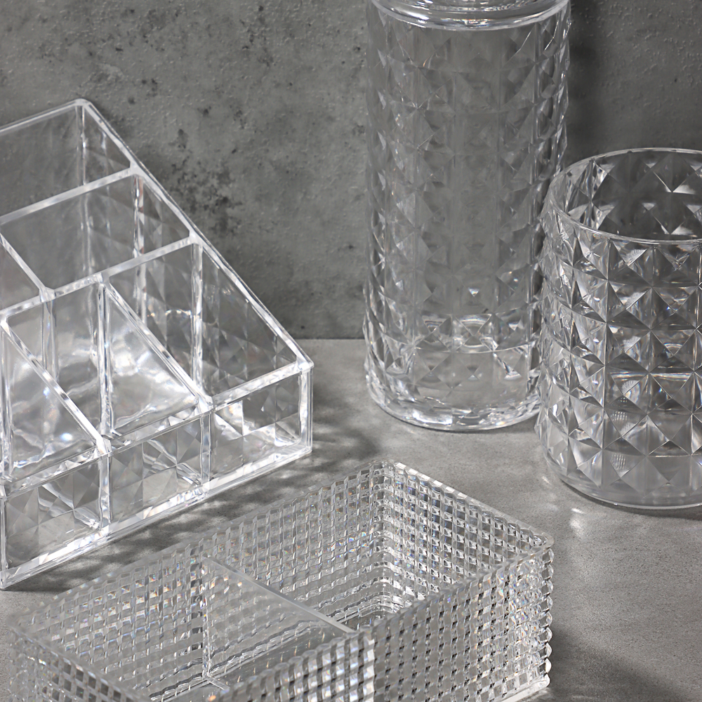 VETTA Стакан для кистей и косметики CRYSTAL, полистирол, 8x8x11 см, арт.№ 463-324