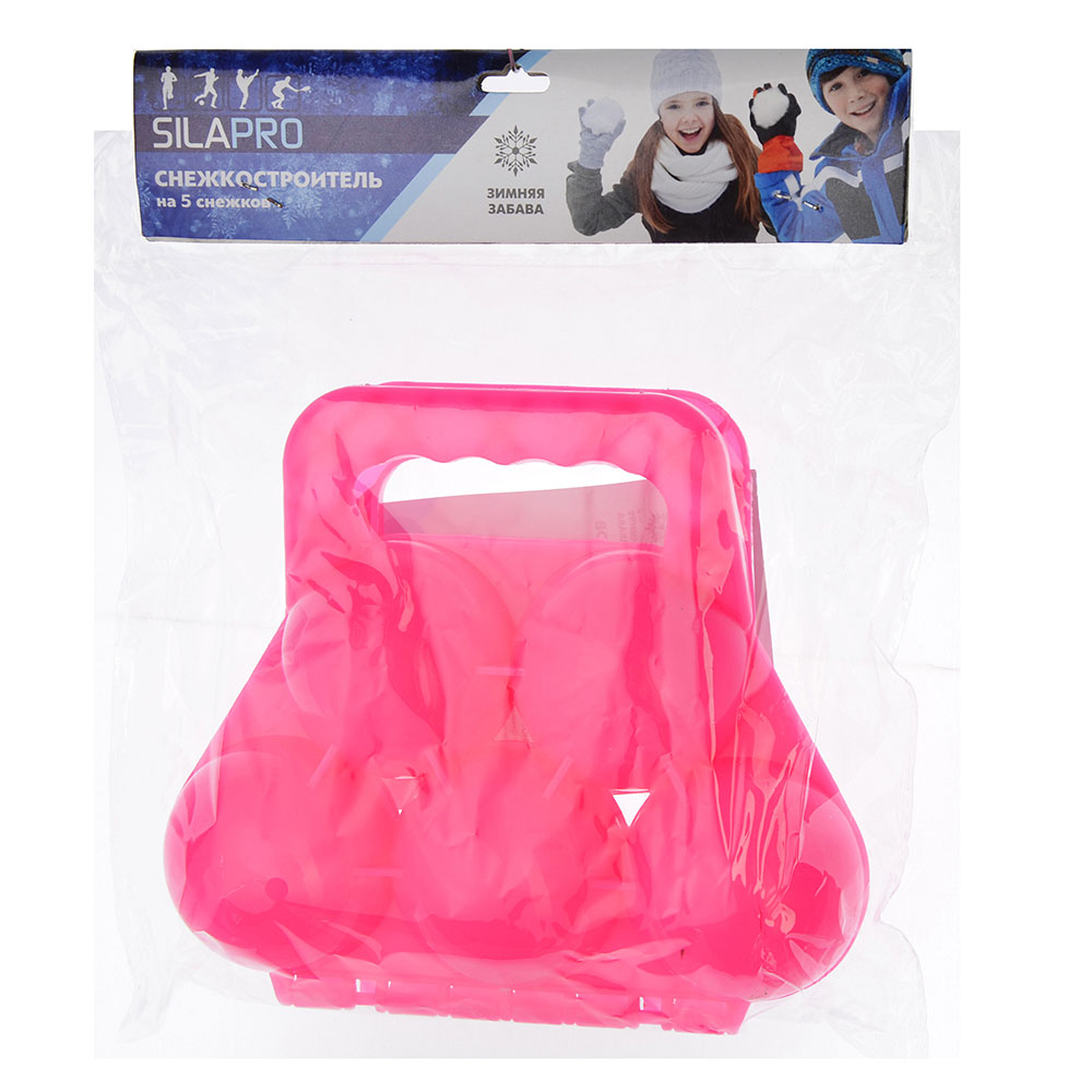 SILAPRO Снежкостроитель на 5 шт, пластик, 32х19см, 3 цвета, арт.№ 111-004
