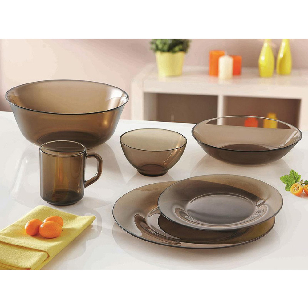 Luminarc Эклипс Амбьянте Тарелка обеденная 25 см, дымчатое стекло, арт.№ 877-337