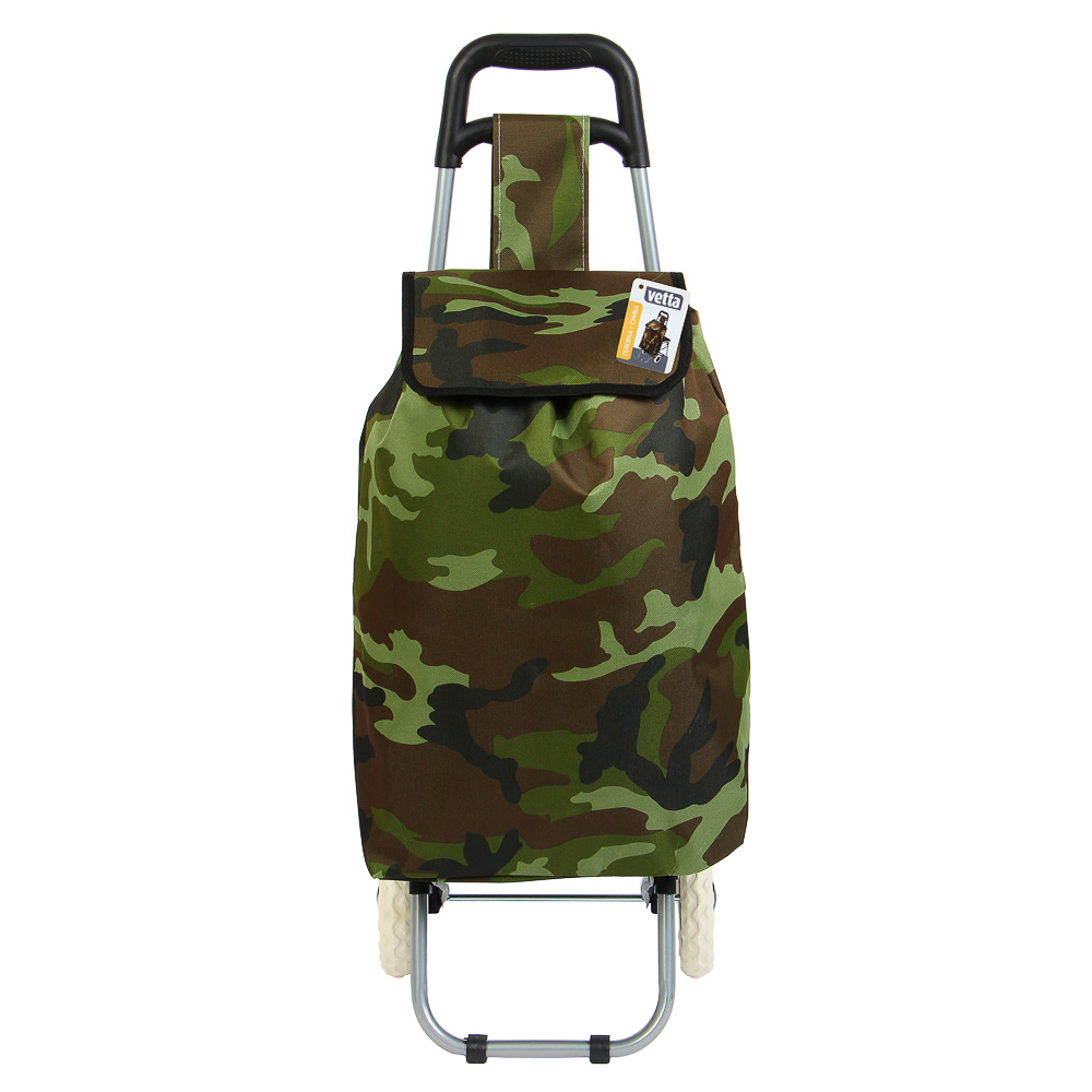 VETTA Тележка+сумка со стулом, сумка до 30кг, 31л, стул до 120кг, 44x94x26см, брезент, колеса d16см, арт.№ 467-220