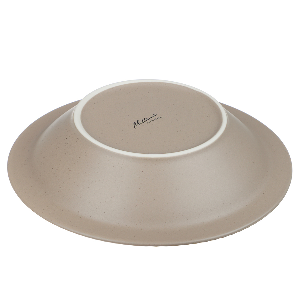 Тарелка суповая Лусия тм MILLIMI, 21,3см, фарфор, кофейный, арт.№ 816-266