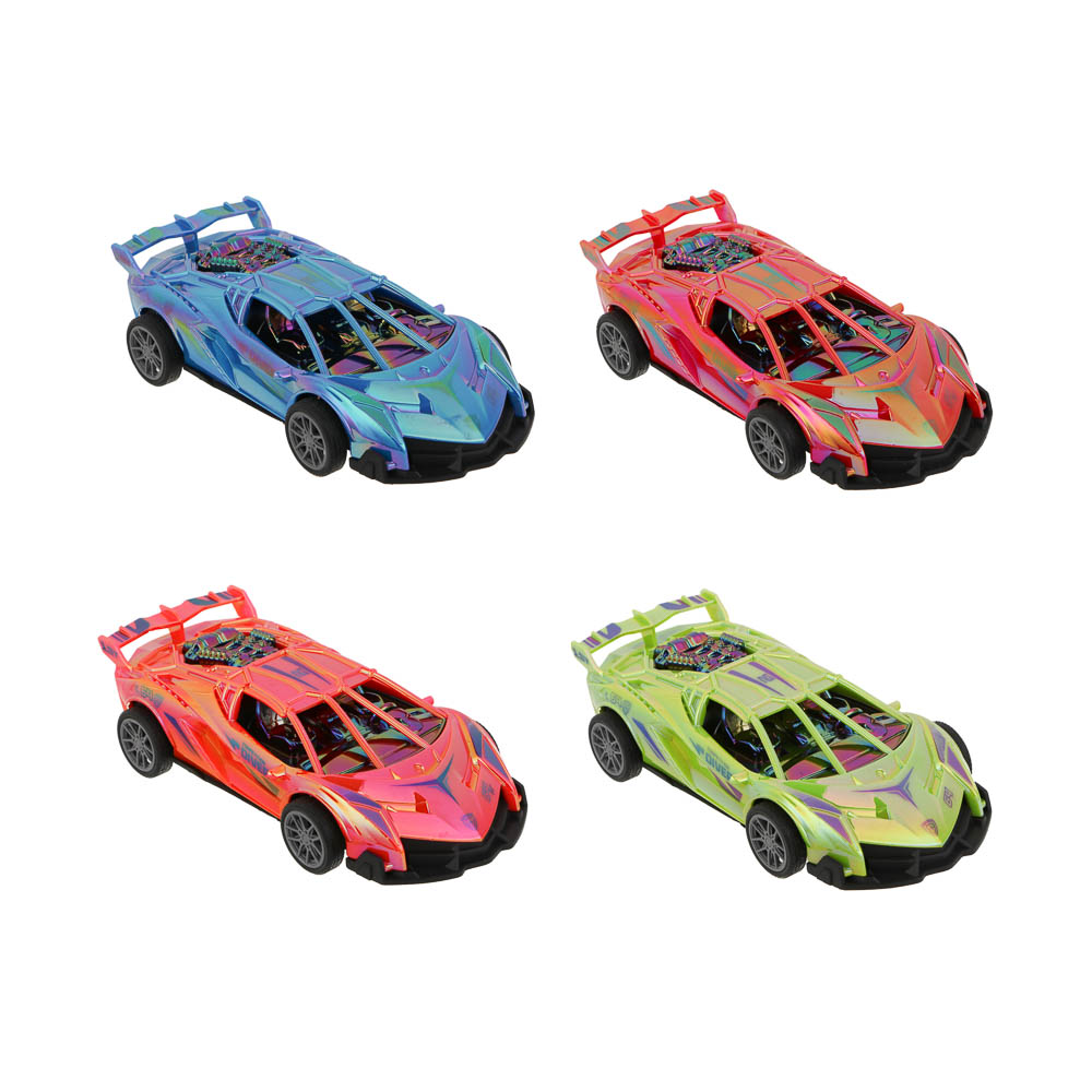 ИГРОЛЕНД Машина инерционная "Ночной дрифт", PP, 15,5х7,5х4 см, 4 дизайна, арт.№ 292-482