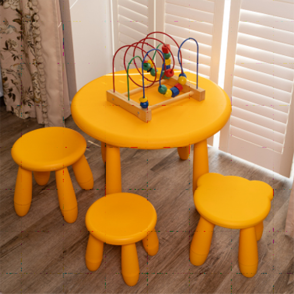 Стол детский TINI 65x65x40см желтый, пластик, арт.№ 175-023