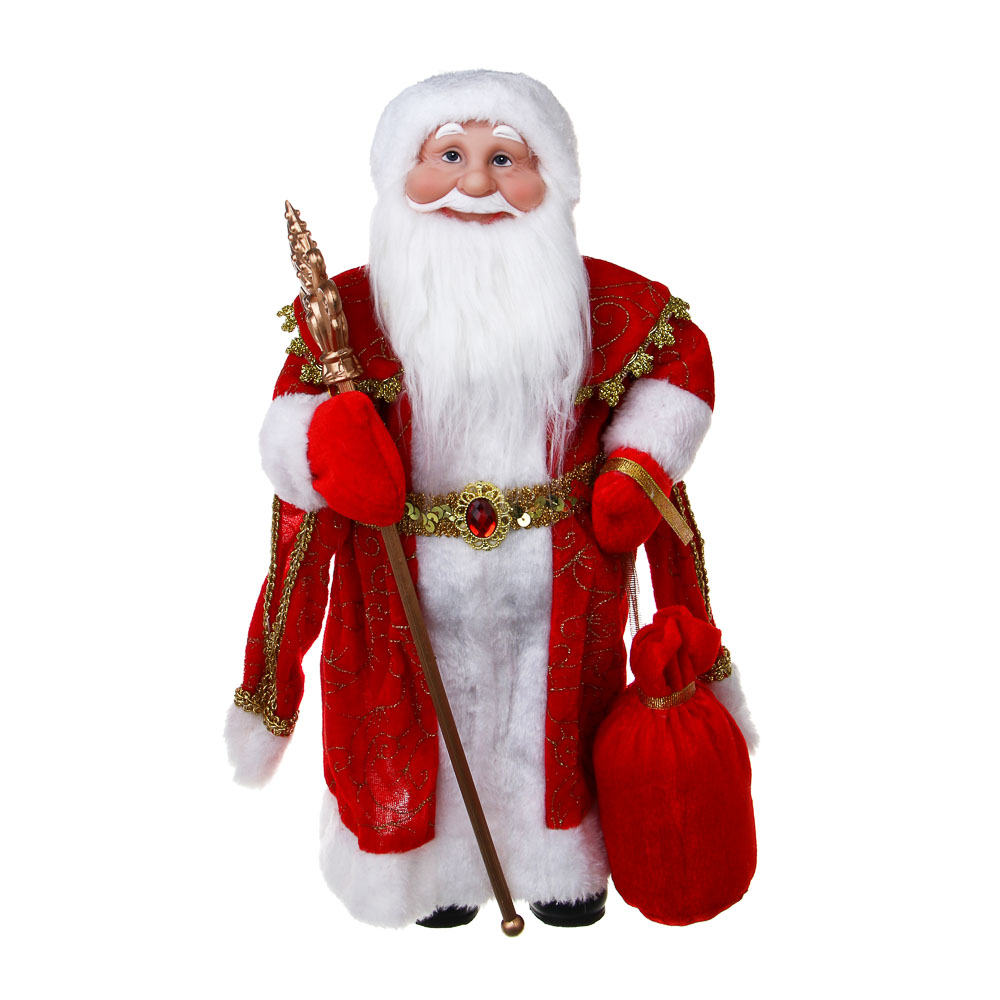 СНОУ БУМ Дед Мороз 42 см, красный, PVC, полиэстер, арт.№ 140-112