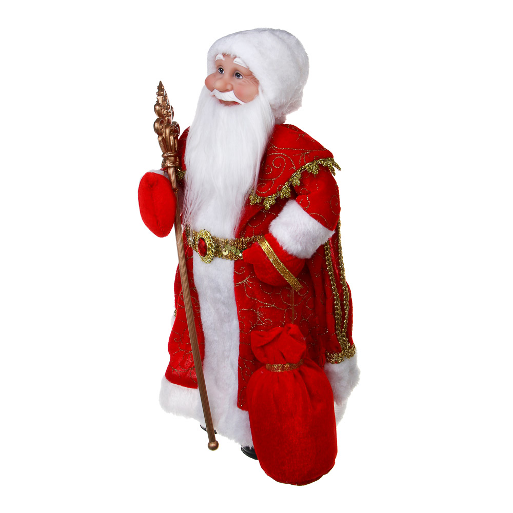 СНОУ БУМ Дед Мороз 42 см, красный, PVC, полиэстер, арт.№ 140-112