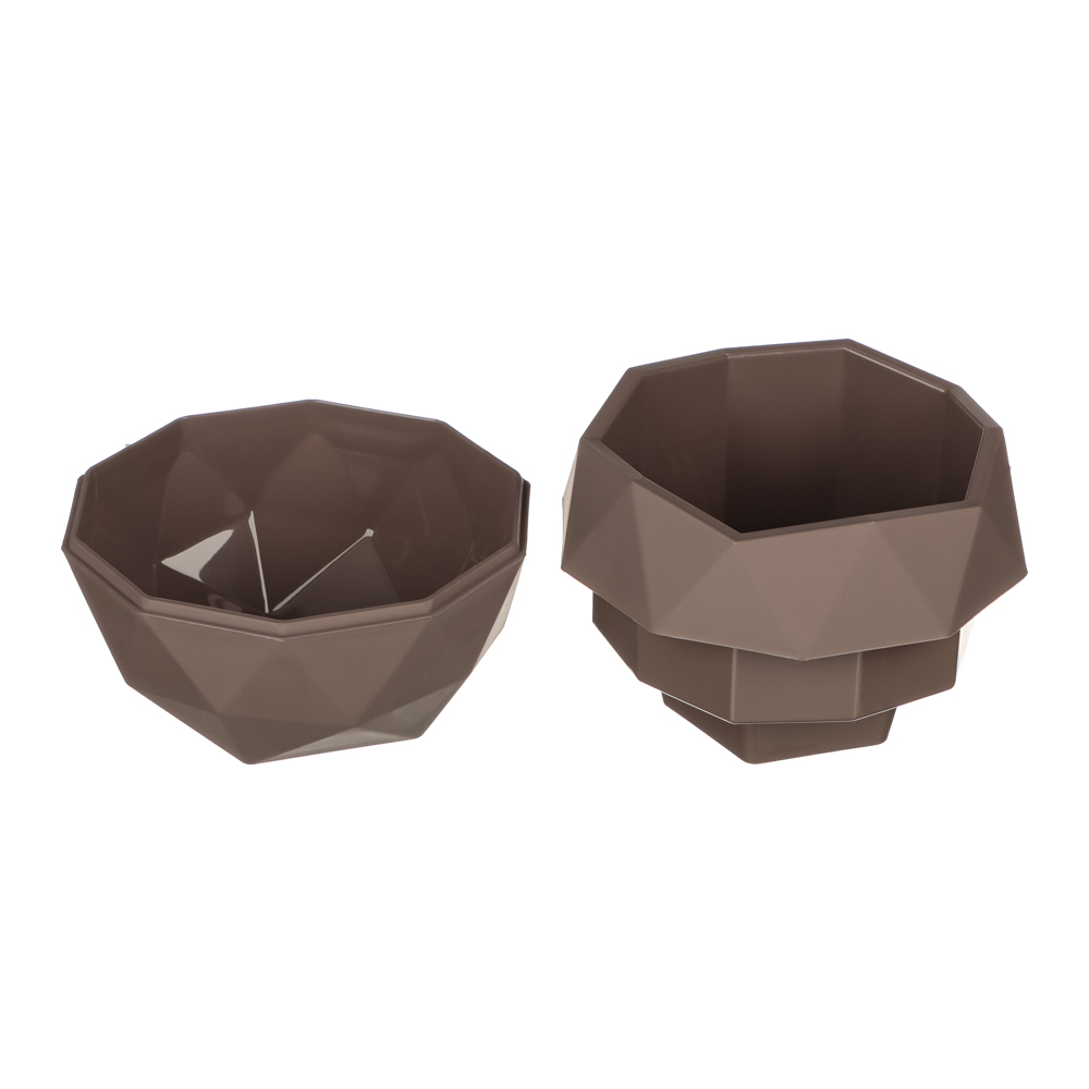 Кашпо "Топаз" 0,45л, мокко, арт.№ 164-020