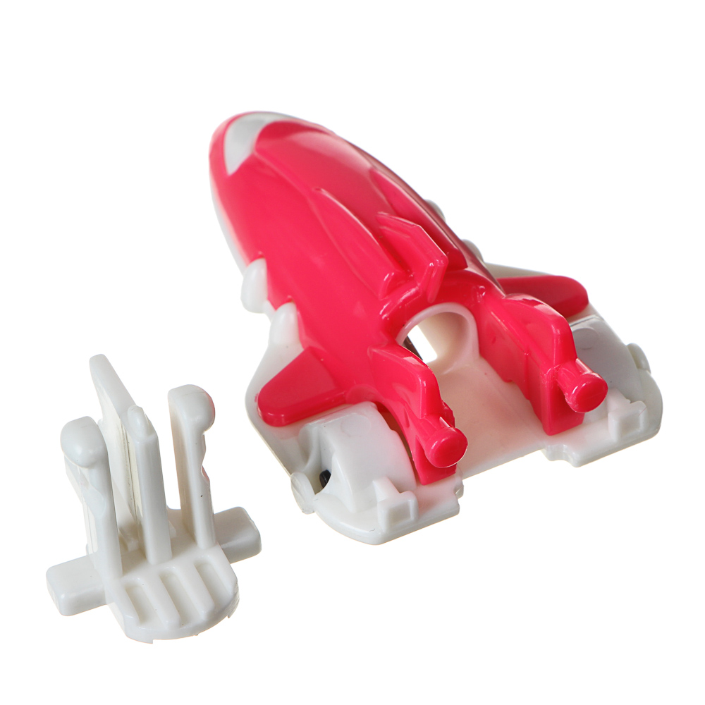 Точилка с контейнером, в форме реакт.самолета, 5,8x4,5х2см, подвиж.колеса, механизм запуска, 3цв., арт.№ 576-025