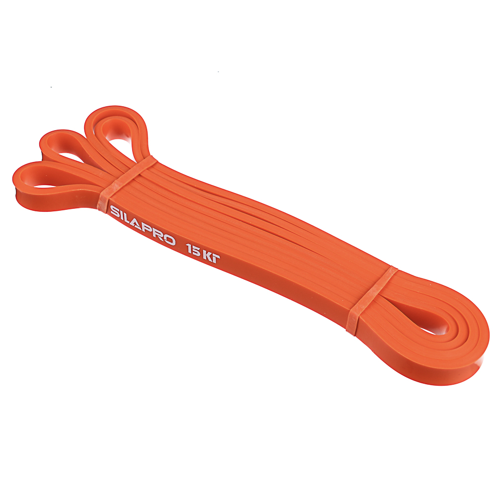 SILAPRO Лента для фитнеса силовая эластичная 208х0,45х1,3см, латекс, 15 кг, арт.№ 093-002
