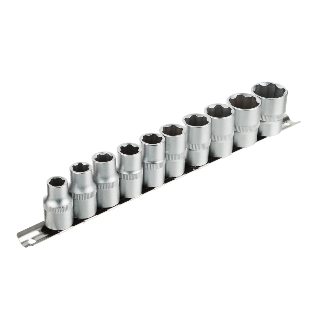 ЕРМАК Набор торцевых головок "Супер лок" (10шт) 1/2" 10-11-12-13-14-15-17-19-22-24мм, арт.№ 736-116