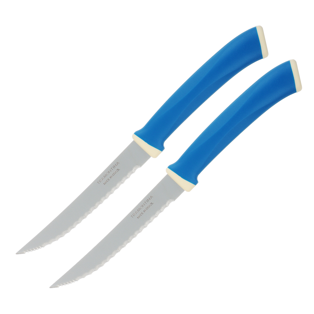 Tramontina Felice Нож для мяса с микрозубчатым лезвием 12.7см, карт.блистер, цена за 2шт, 23494/215, арт.№ 871-586