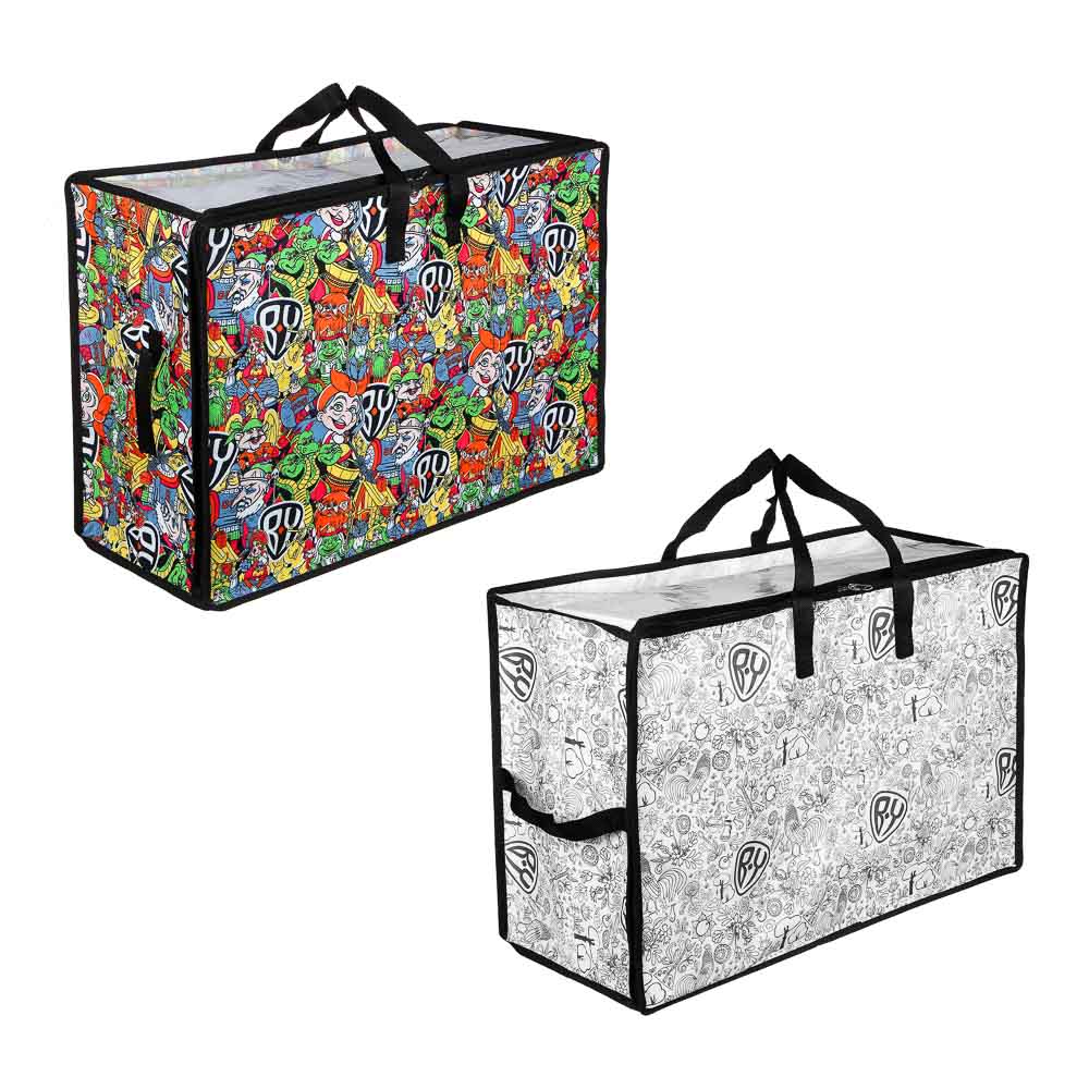 BY В ГОСТЯХ У СКАЗКИ Кофр для крупных вещей с окном на молнии, 60х40х25см, 3 ручки, спанбонд, 2 диз., арт.№ 457-574