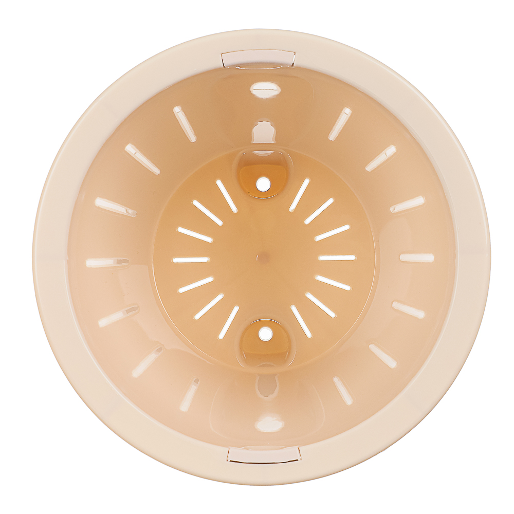 Кашпо Классика 3л, d19,5см, h16,5см пудровый пластик, арт.№ 164-383