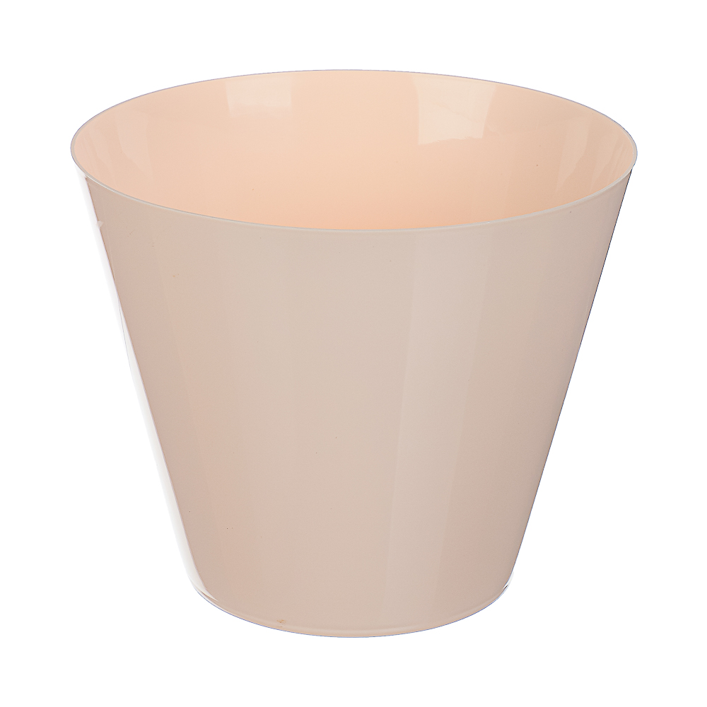 Кашпо Классика 3л, d19,5см, h16,5см пудровый пластик, арт.№ 164-383
