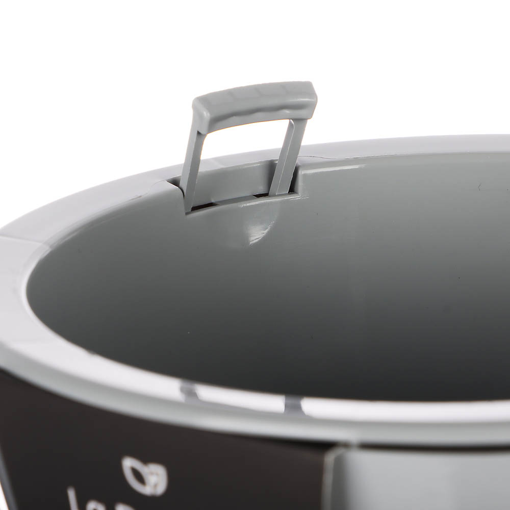 Кашпо Классика 3л, d19,5см, h16,5см серый жемчуг пластик, арт.№ 164-384