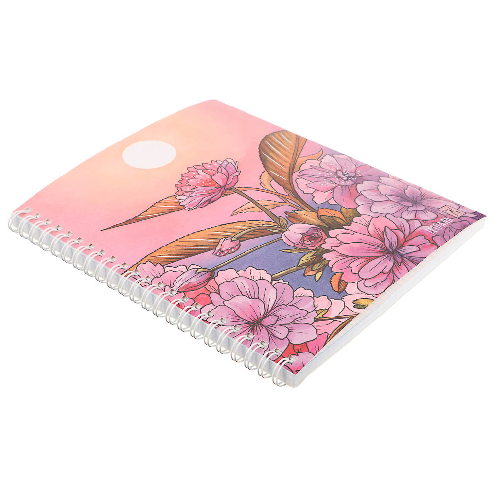 Тетрадь 80 л., А5, БЕЛЫЕ ЛИСТЫ, в клетку, обл.мел. картон, на спирали, микс, арт.№ 578-177