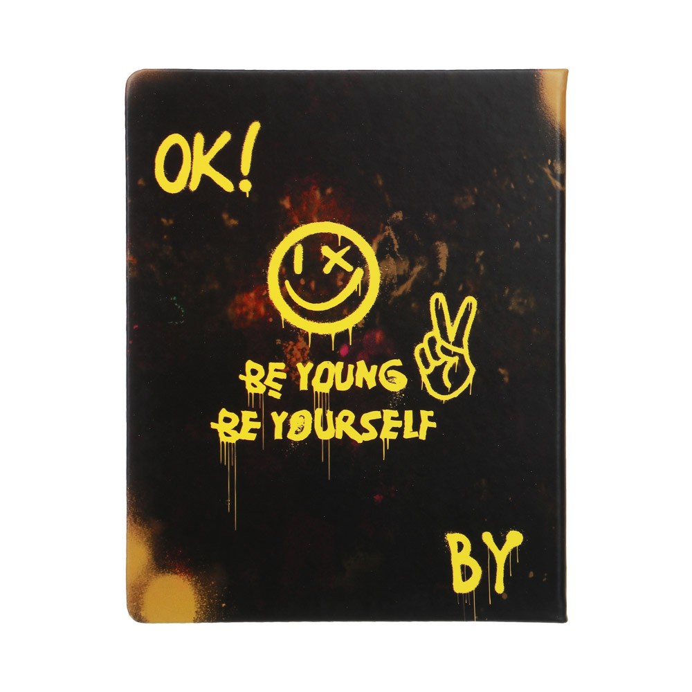 Дневник школьный 48 листов формат А5+BY "Большой смайл", 20,8х16,5 см, твердая обложка искусственная кожа с цветной печатью, закладка, арт.№ 564-028