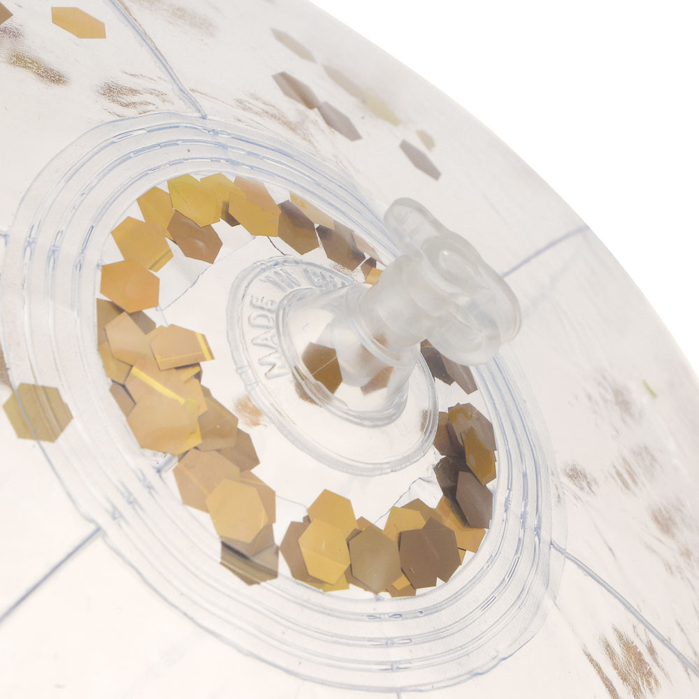 РЫЖИЙ Мяч надувной пляжный с блестками 53см, ПВХ, арт.№ 005-042