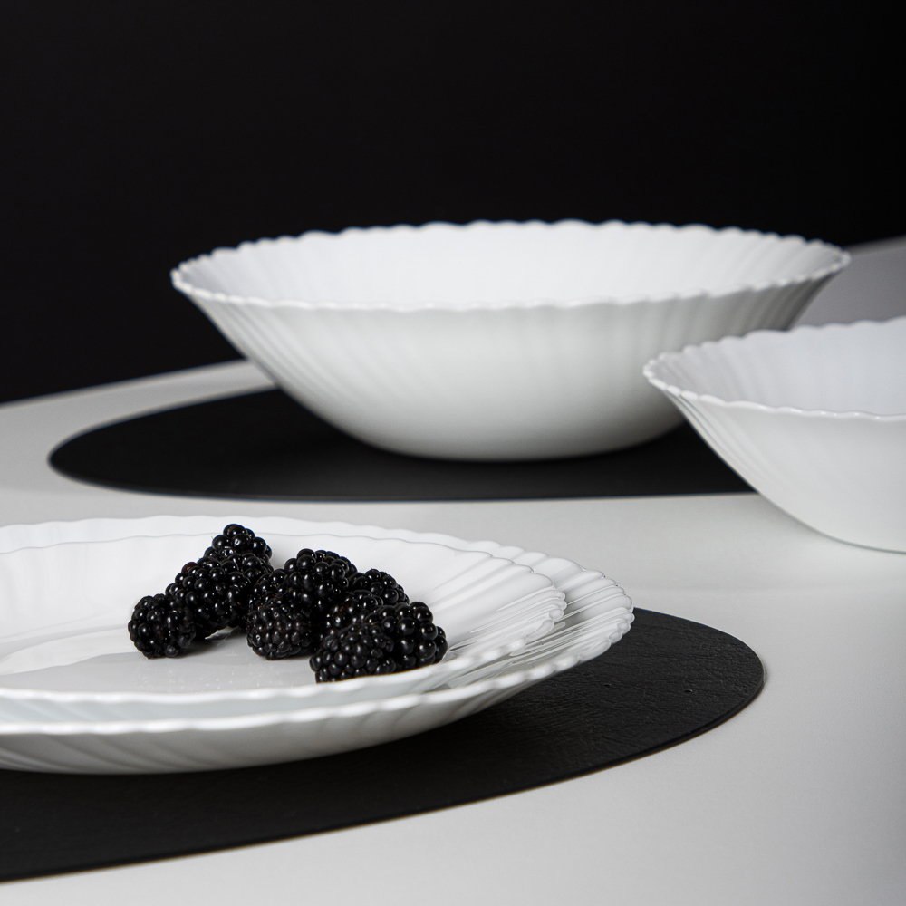 MILLIMI Бьянко Набор столовой посуды 19 пр., опаловое стекло, арт.№ 818-383