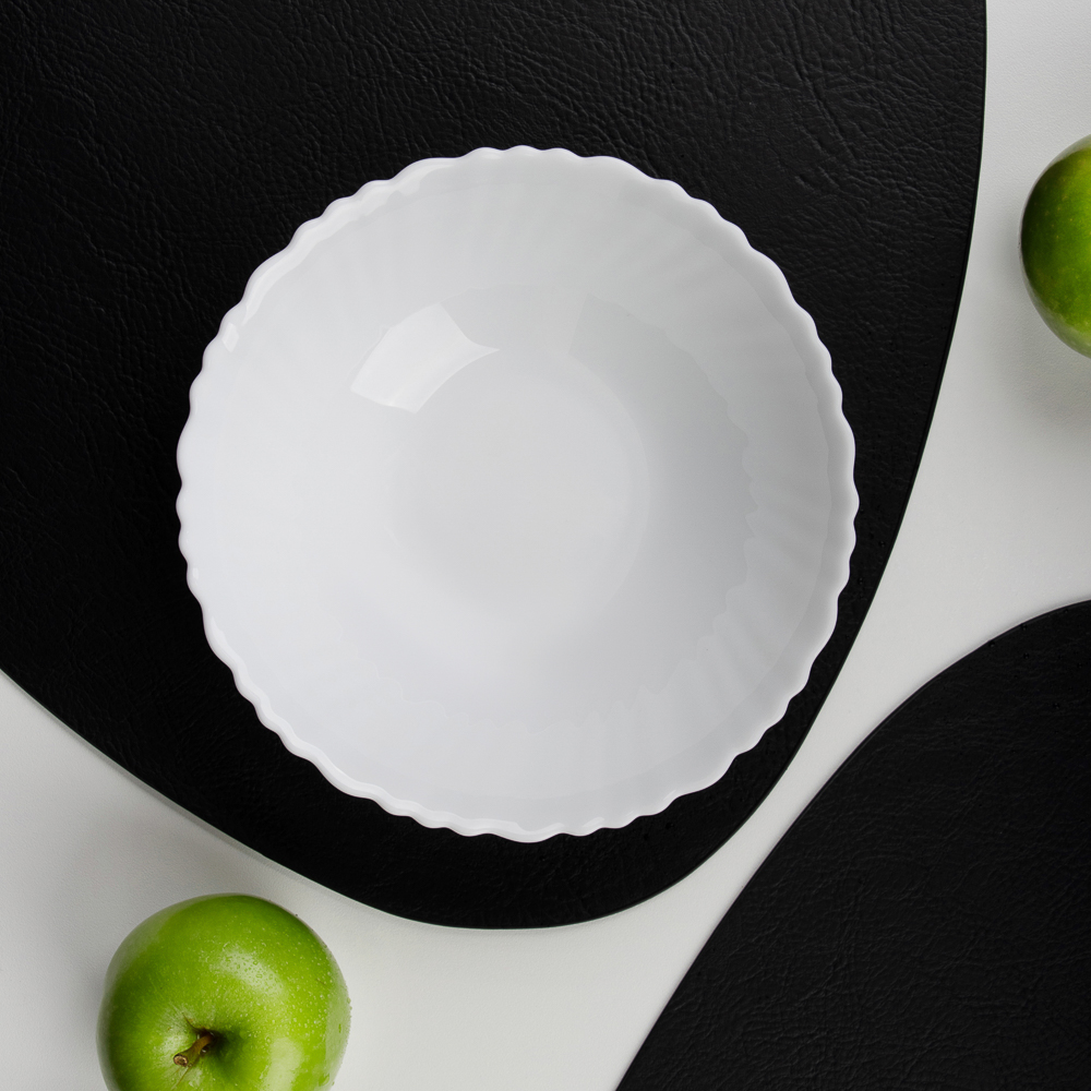 MILLIMI Бьянко Салатник, опаловое стекло, 16,5см, арт.№ 818-401