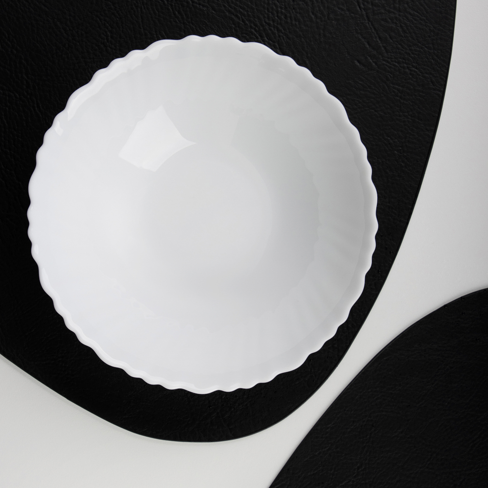 MILLIMI Бьянко Салатник, опаловое стекло, 16,5см, арт.№ 818-401