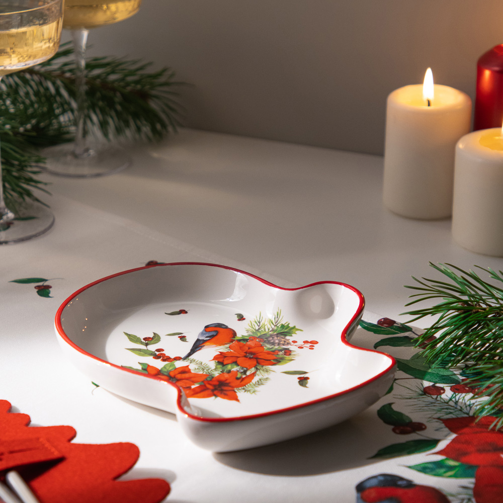 MILLIMI Винтер Блюдо в форме варежки, 20х17,5х3см, керамика, арт.№ 820-823