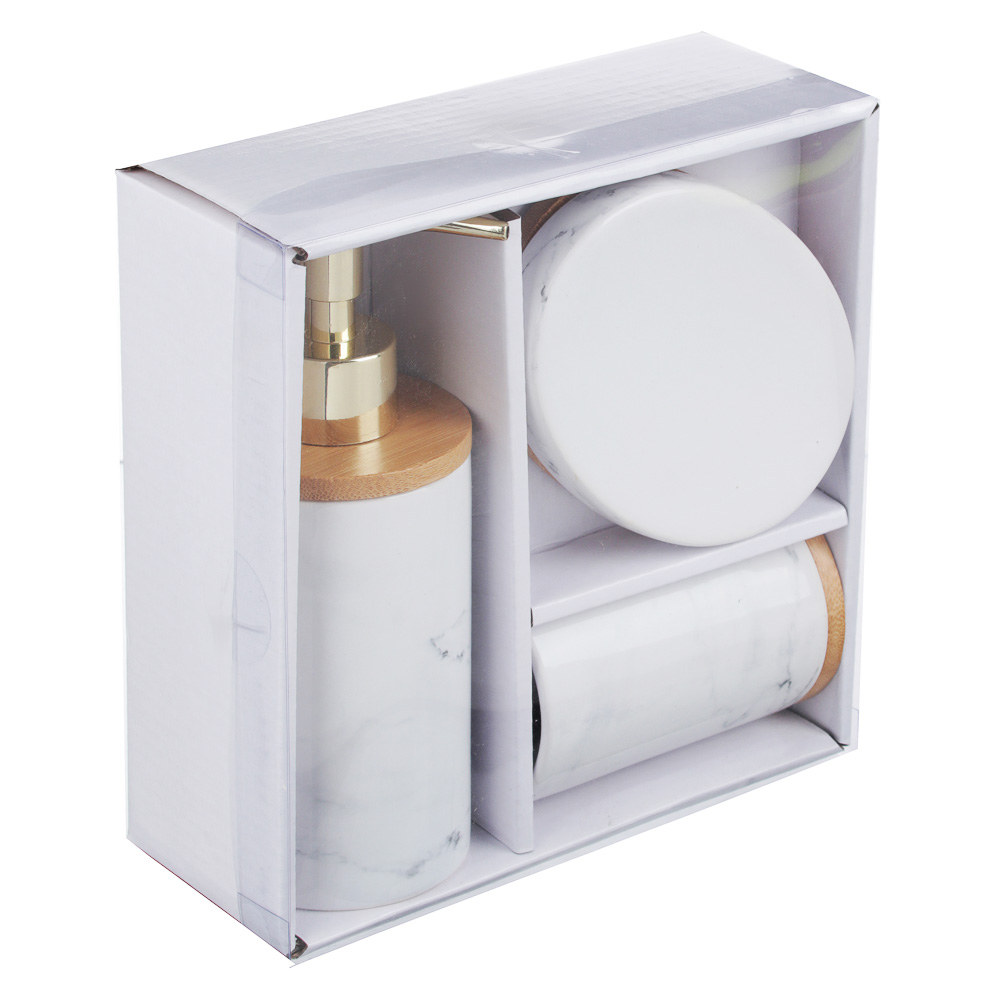 VETTA Набор для ванной 3 пр., керамика, "Мрамор Премиум", арт.№ 463-898