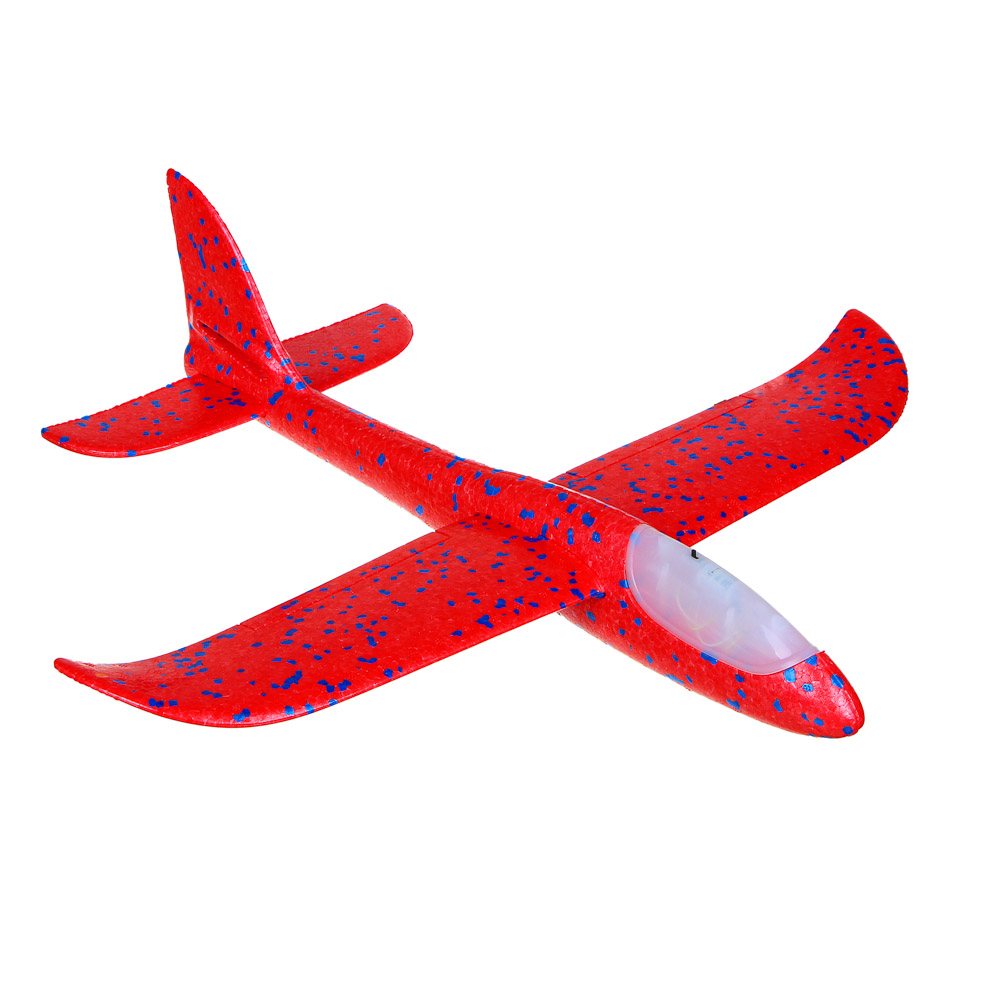 SILAPRO Самолет детский 48х48см, питание 3xLR41, 2LED, полистирол, 5 цветов, арт.№ 199-030