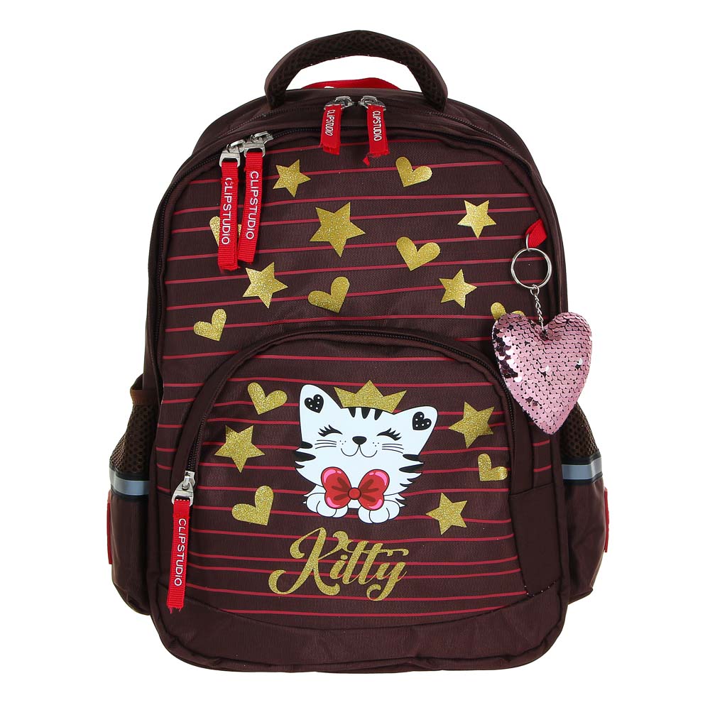 Ройал Китти Рюкзак подростковый, улучш., 41x31x18см, 2 отд., 3 кармана, уплотненная спинка и лямки, арт.№ 254-429