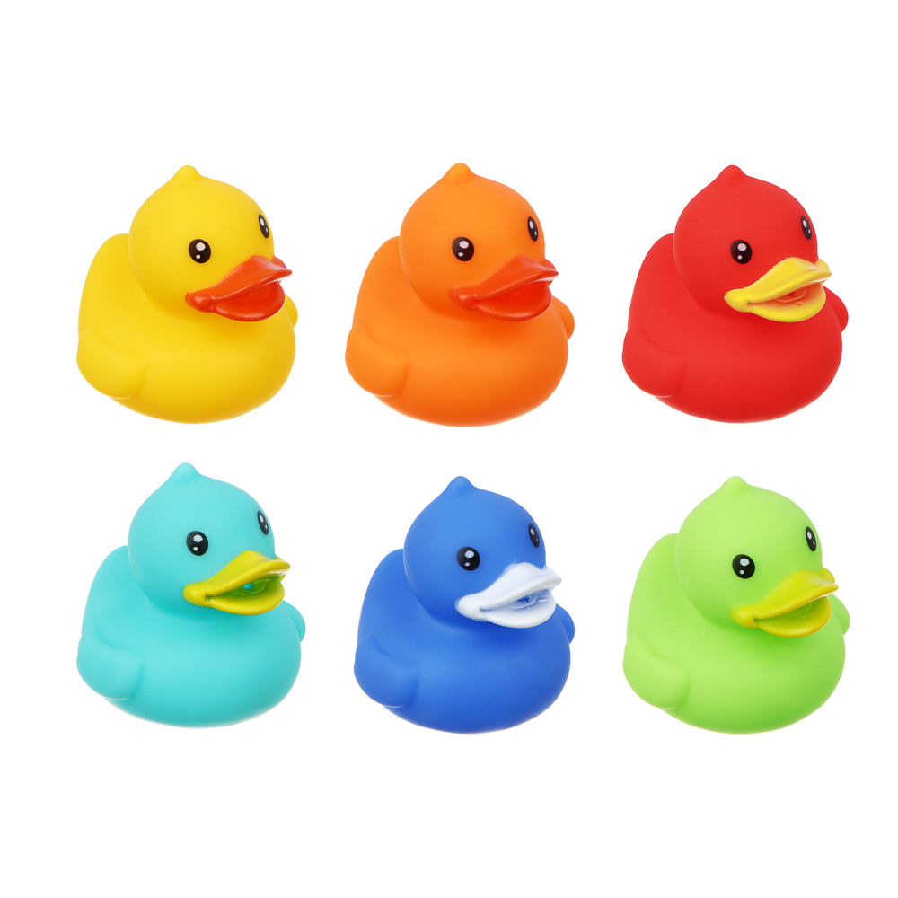 ИГРОЛЕНД Игрушки для ванной "Уточки", 12х11х9см, резина, арт.№ 274-256