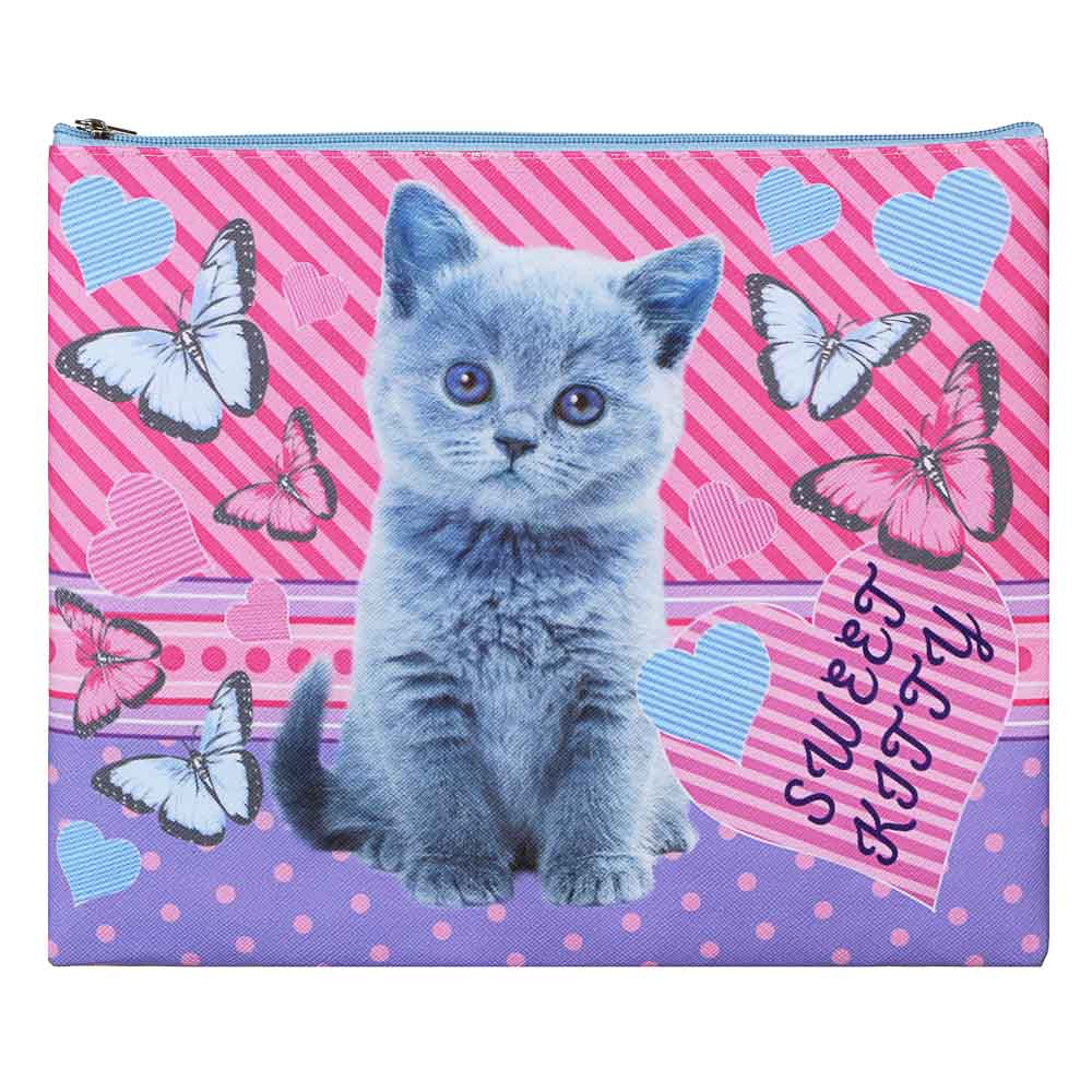 Свит Китти Папка для тетрадей 24x20см, для A5, молния сверху, плотный ПВХ с печатью, арт.№ 236-062