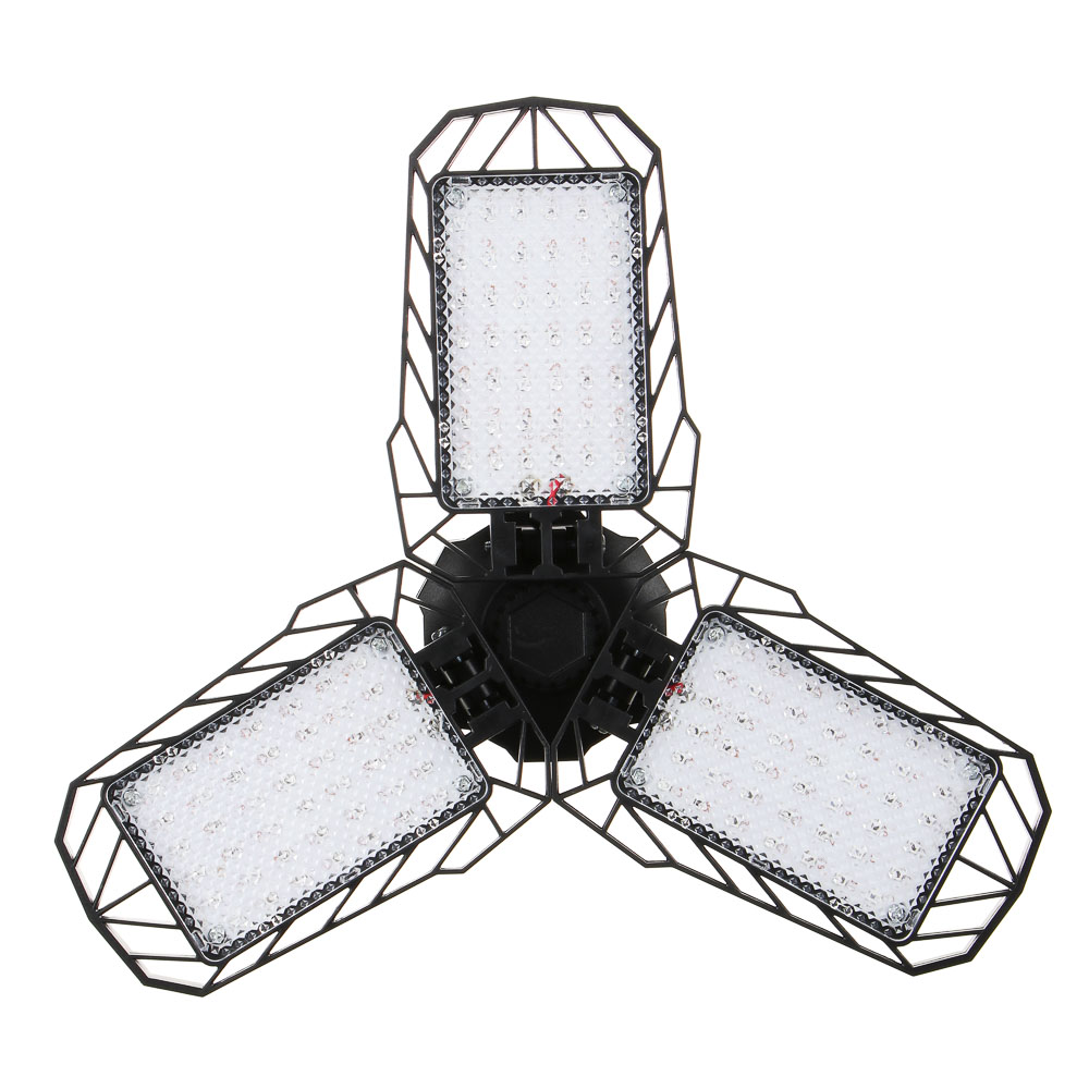 INBLOOM Лампа для растений трехлепестковая, 25.8x12.5см, 126LED (R90+B36), Е27, 35Вт, ABS, арт.№ 185-083