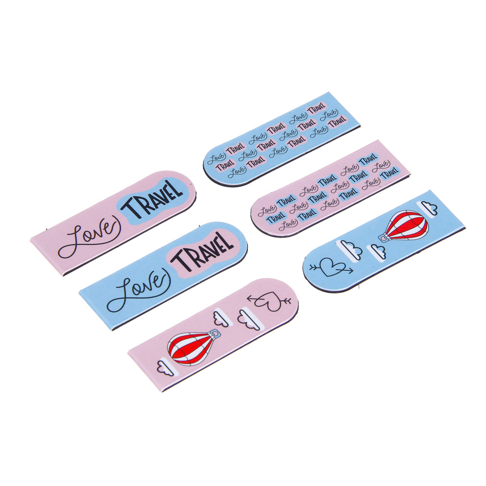 ТРЕВЕЛ Набор закладок магнитных, 6 штук, размер закладки 12Х1,9см, упаковка 18,3Х10,3см, арт.№ 235-006