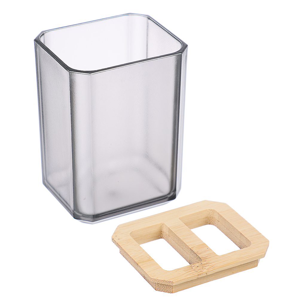 VETTA Стакан для зубных щеток и пасты "Токио", полистирол, бамбук, арт.№ 463-304