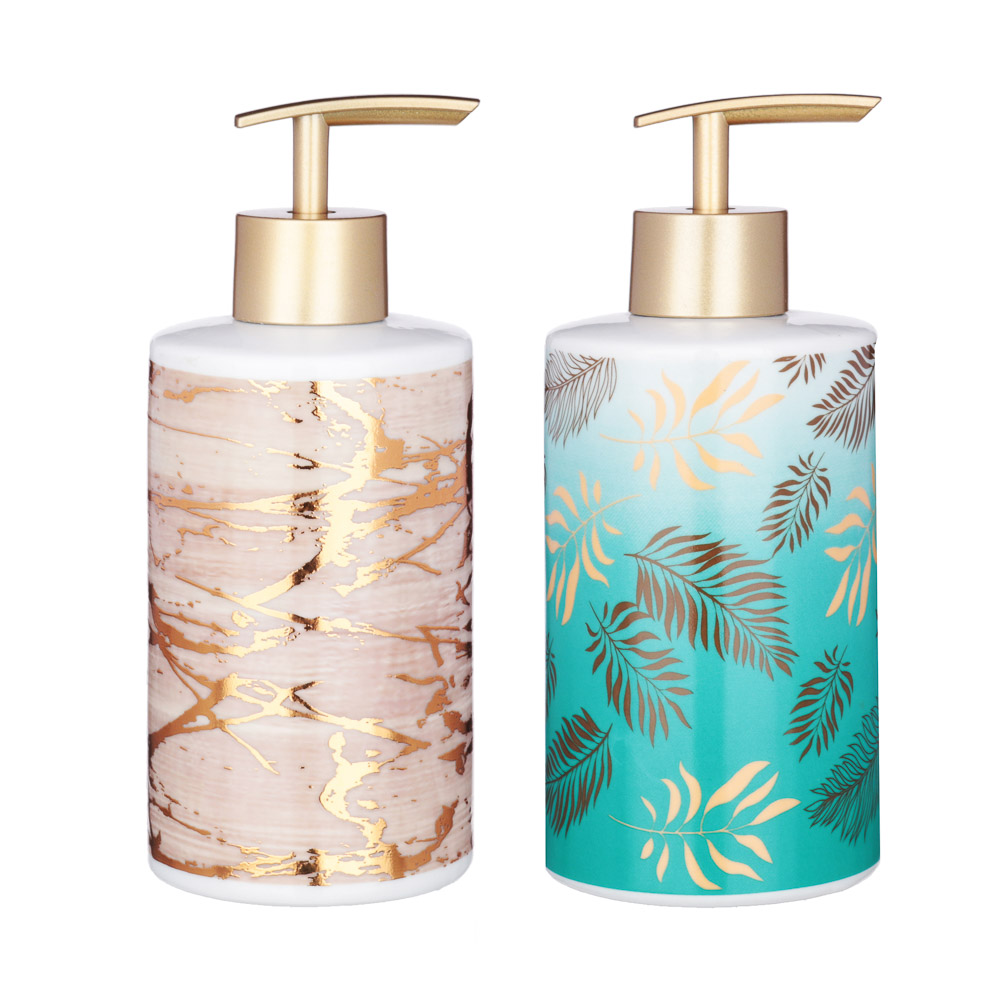 VETTA Дозатор для жидкого мыла "Золотая лира", керамика, 2 диз., арт.№ 463-927