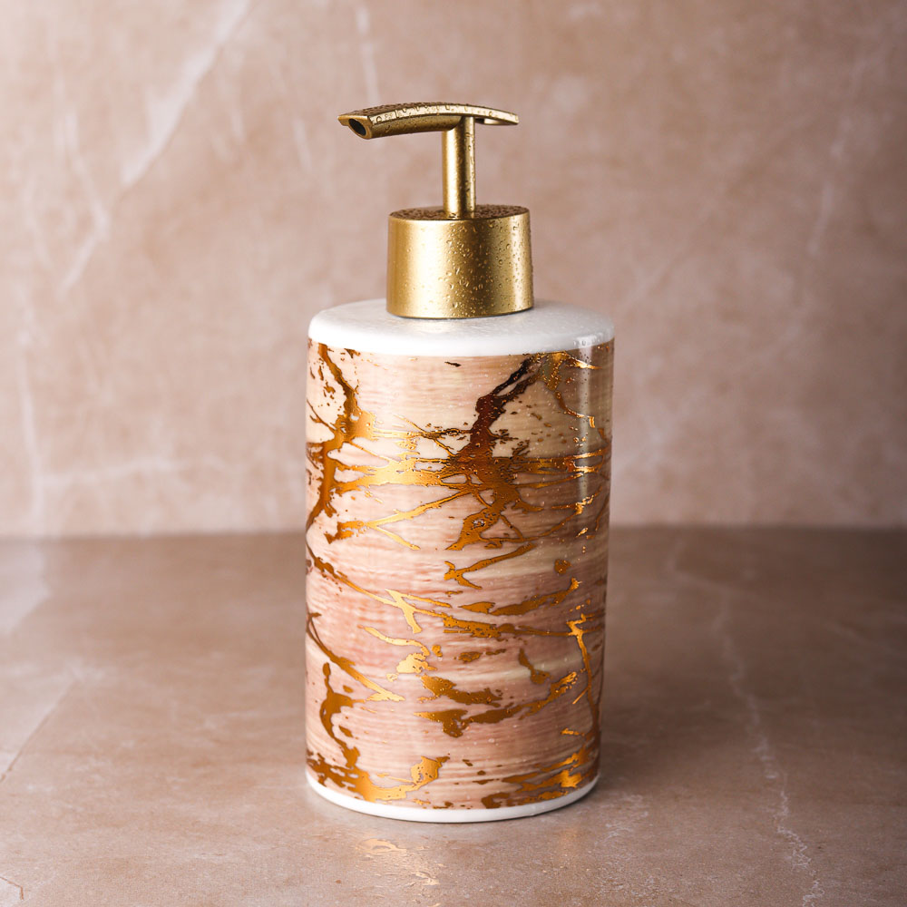 VETTA Дозатор для жидкого мыла "Золотая лира", керамика, 2 диз., арт.№ 463-927