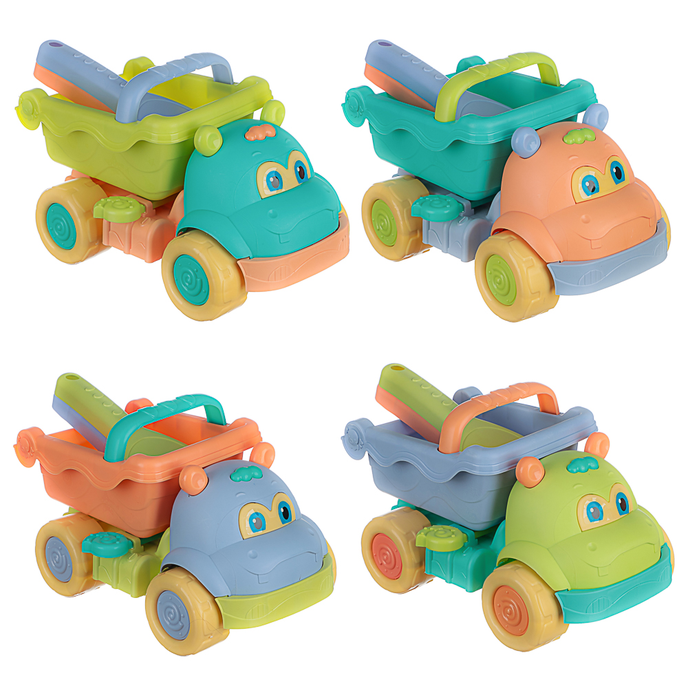 Набор для игр в песке "Самосвал", ИГРОЛЕНД, 3 предмета, пластик, для детей 3+, арт.№ 430-141