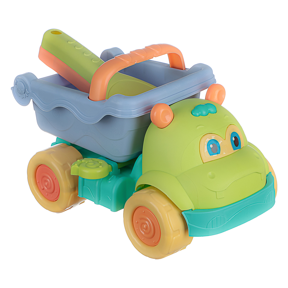 Набор для игр в песке "Самосвал", ИГРОЛЕНД, 3 предмета, пластик, для детей 3+, арт.№ 430-141