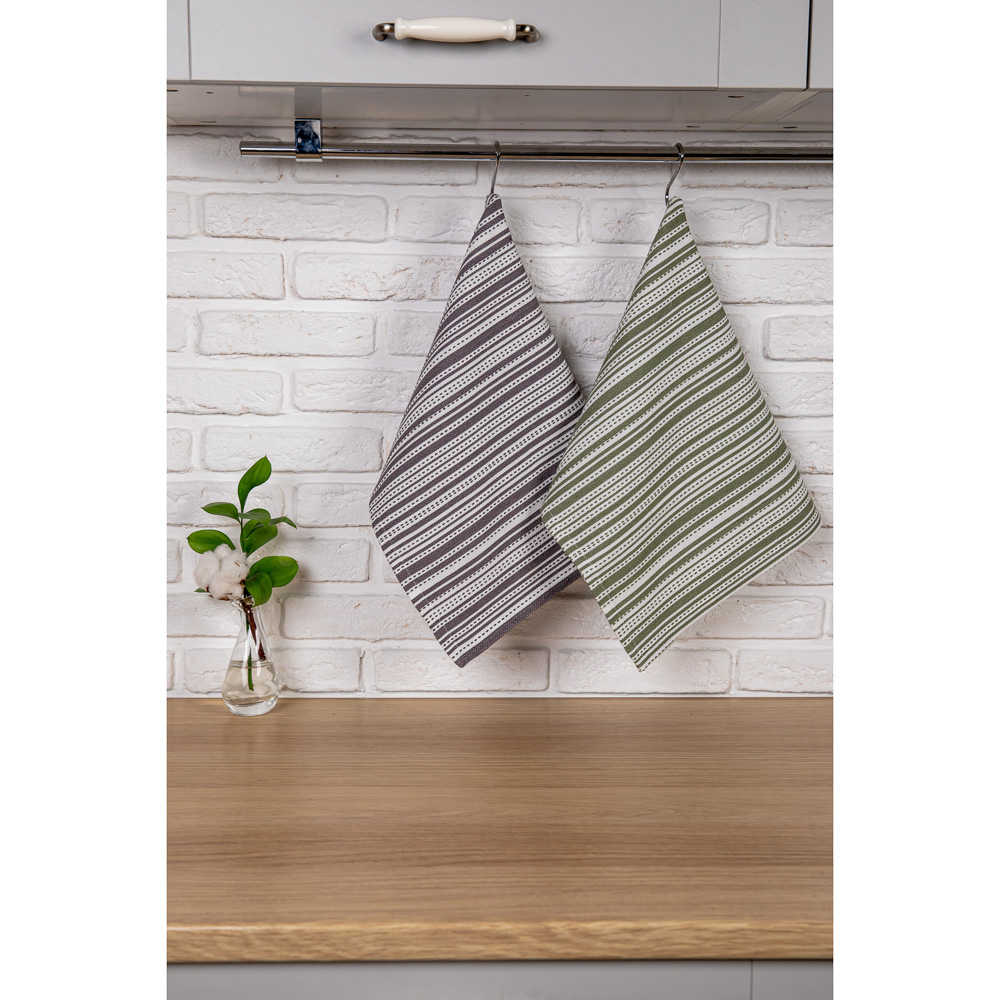 PROVANCE Корица Полотенце кухонное, в полоску, 100% хлопок, 40х60см, 230гр/м, 2 цвета, арт.№ 434-096