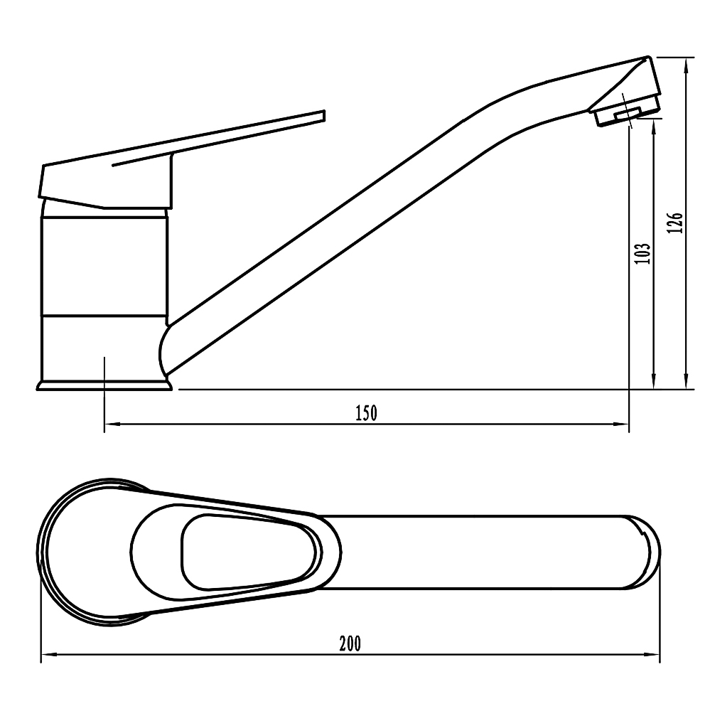 СоюзКран Смеситель для раковины, низкий излив 15см, керам. картридж 40мм, хром, цинк, SK02-I103, арт.№ 566-323