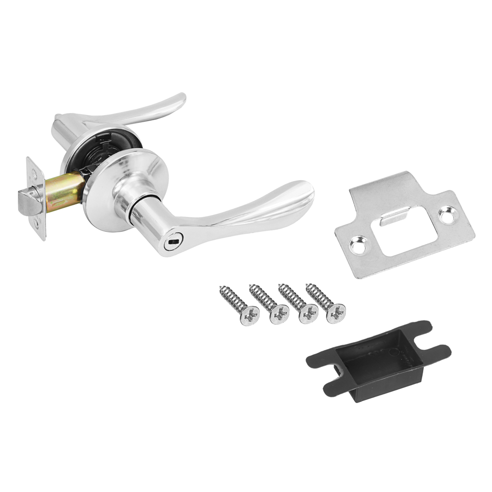 Комплект дверных ручек "ХРОМ", с фиксатором, арт.№ 673-055