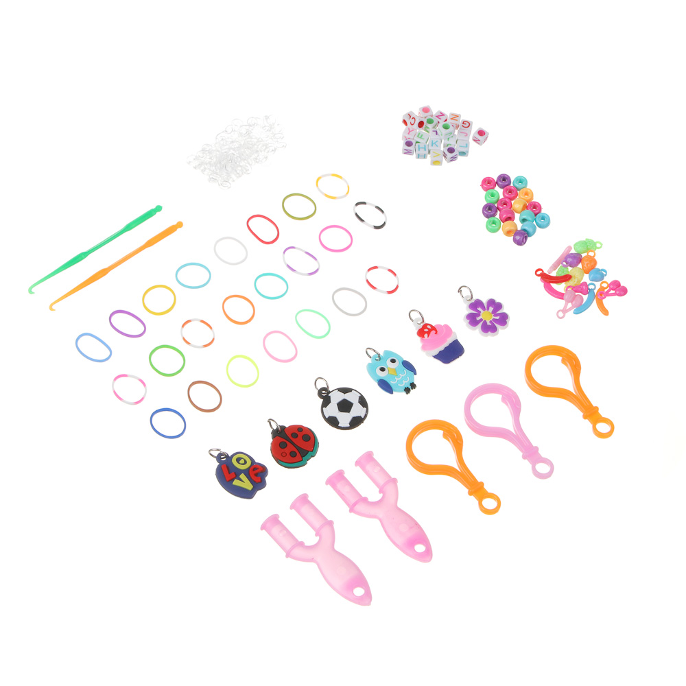 ХОББИХИТ Набор для творчества "МЕГАНАБОР для плетения", резина, PP, акрил, металл,  26х13см, арт.№ 283-171