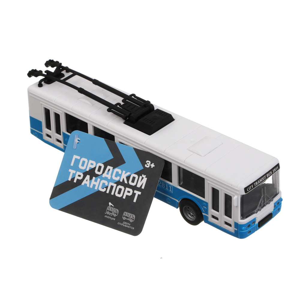 ИГРОЛЕНД Городской транспорт инерционный, РР, 3,5х4х16 см, 2 дизайна, арт.№ 292-487