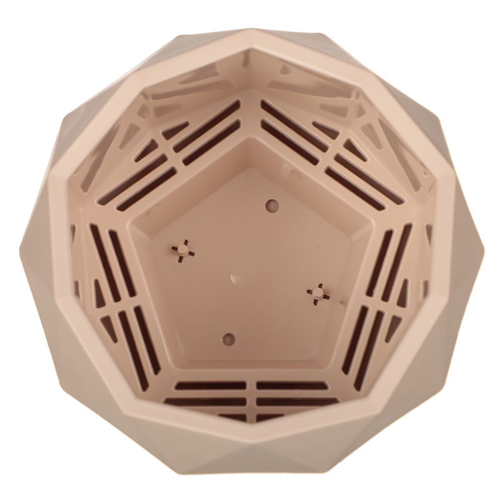 Кашпо "Топаз" 0,45л, пудровый, арт.№ 164-022