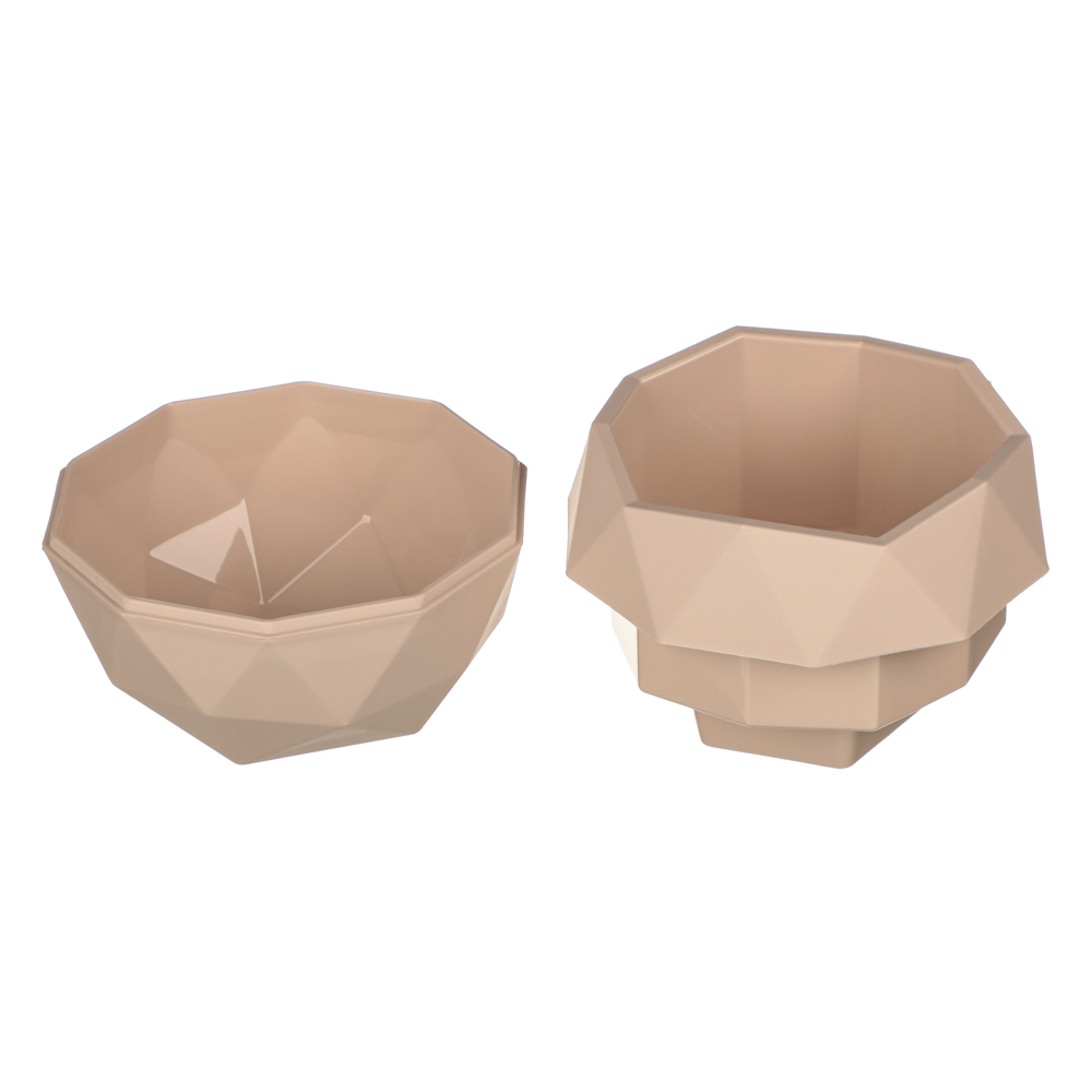 Кашпо "Топаз" 0,45л, пудровый, арт.№ 164-022