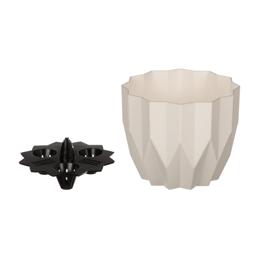 Кашпо "Геометрия" 0,8л, белый, арт.№ 164-023