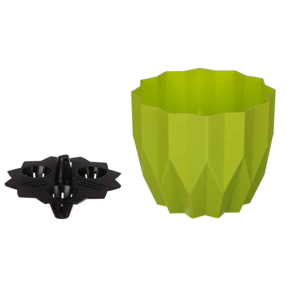 Кашпо "Геометрия" 0,8л, фисташковый, арт.№ 164-024