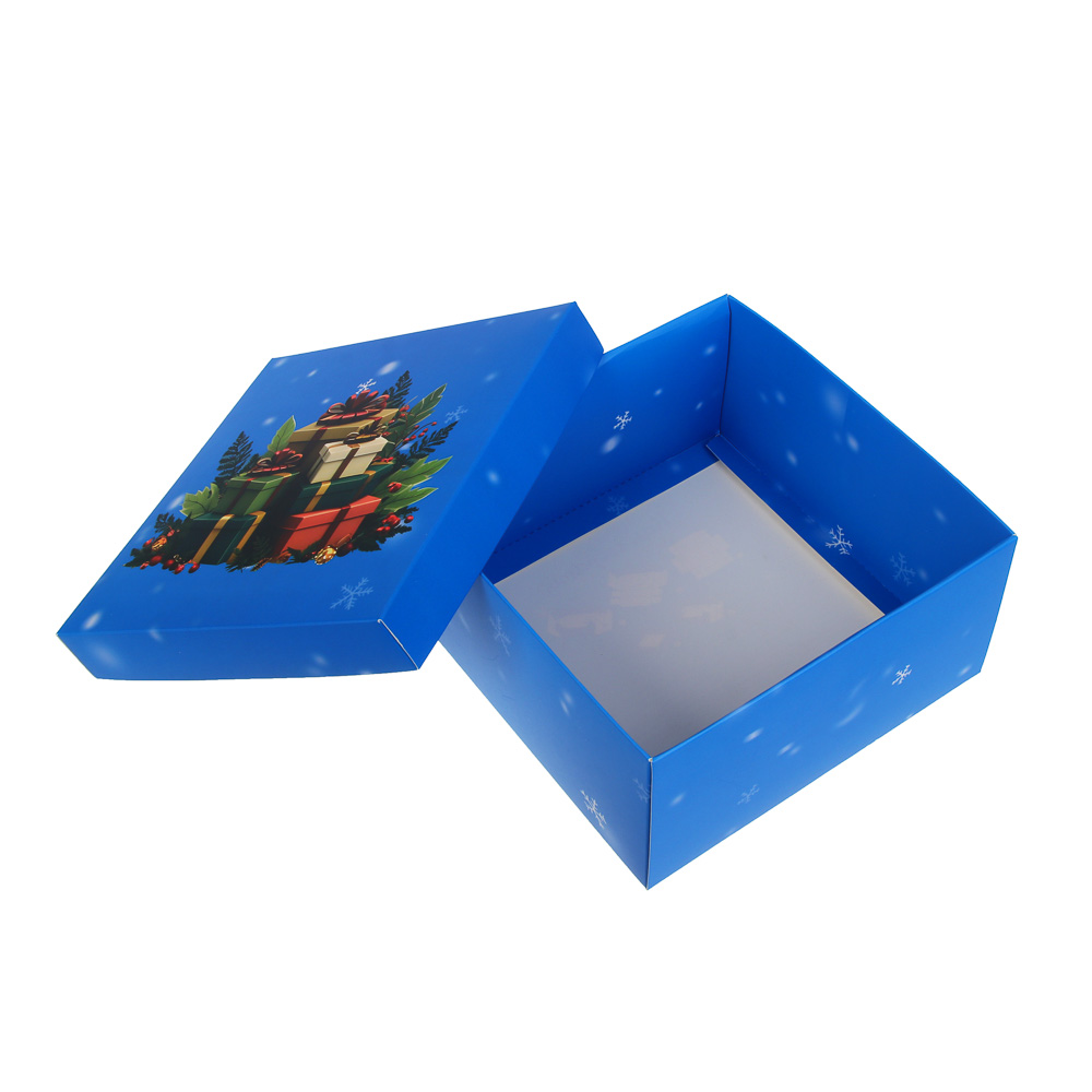 Коробка складная, 19,5x19,5x9,5см, бумага, арт.1, 4 дизайна, арт.№ 207-236