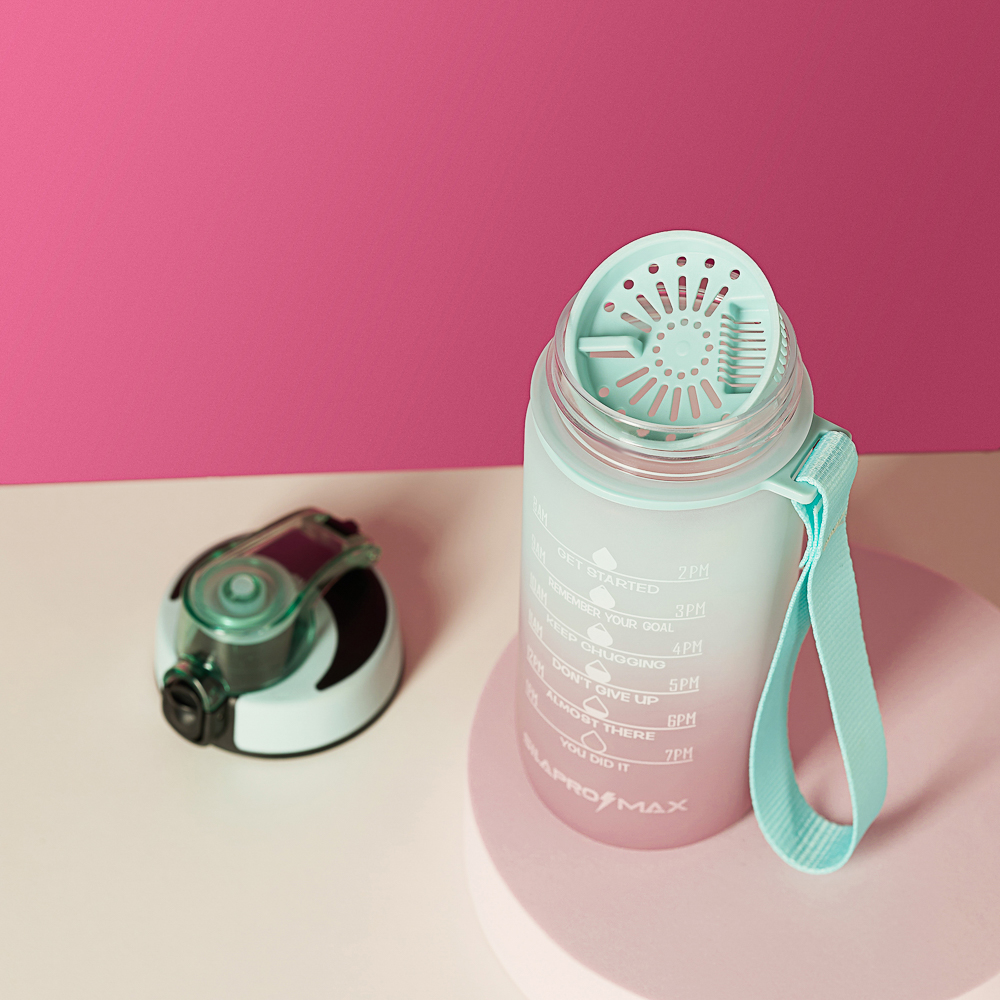 SILAPRO MAX Бутылка спортивная с замком, ELDERBERRY-EGGSHELL BLUE, 550мл, РС, арт.№ 088-075