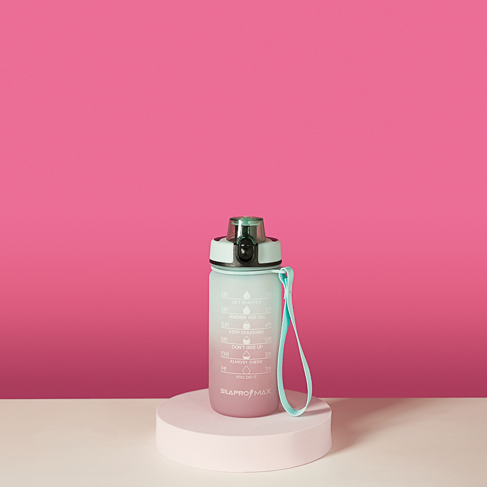 SILAPRO MAX Бутылка спортивная с замком, ELDERBERRY-EGGSHELL BLUE, 550мл, РС, арт.№ 088-075